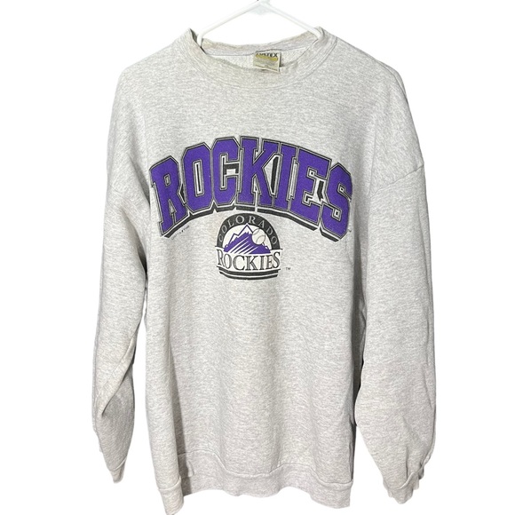 Tultex Other - Vintage 1995 Colorado Rockies Grey Tultex Graphic Pullover Sweatshirt